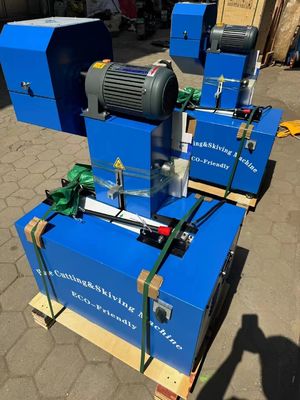 105 kg 6-51 mm Blaue Skiving 4 Schichten Elektrische Gummi Schlauch Schneidemaschine mit fortschrittlicher und benutzerfreundlicher Tastensteuerung