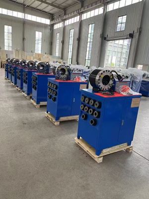 2 Zoll hohes Modell Blaue Farbe 10 Stück Hydraulische Schlauchcrimping-Maschine mit 600T Krimpkraft