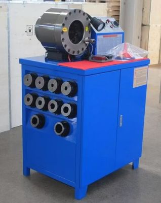2 Zoll hohes Modell Blaue Farbe 10 Dies Schlauch-Crimper / Gummi-Schlauch-Crimping-Maschine zuverlässige Leistung mit 600T Krempkraft