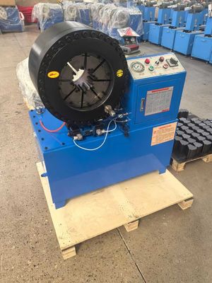 Ein guter Preis. 1/4 bis 3' hohe Kapazität mit 200 Stück/h blaue Farbe elektrische kürzere Modell Knopfsystem hydraulische Schlauchcrimping Maschine für 6-76mm Crimping Bereich Online