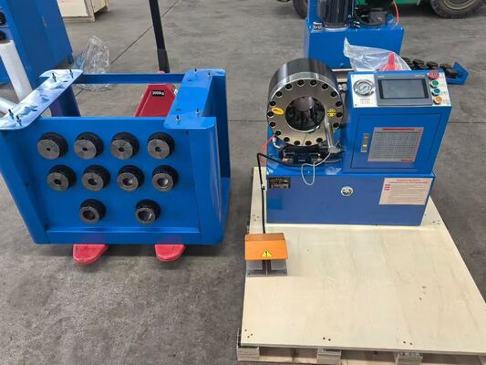 6-51mm Hydraulic Hose Crimping Machine with PLC Control System and 10 Interchangeable Dies for Versatile Crimping