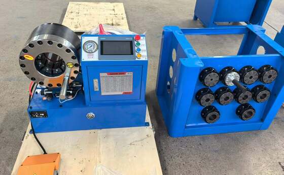 2 Inch Crimping Up To 2.5 Inch 6-51mm PLC Control Systerm Hydraulic Hose Crimping Machine With Fast Change Mould Tool And Rack And 10 Interchangeable Dies 220v/380v Voltage