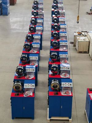 Ein guter Preis. Druckluftbremsanlage-Schlauch-Bördelmaschine der 6-51mm Bremsschlauch-Kräuselungsmaschinen-3KW mit Multifunktionsplatte Online