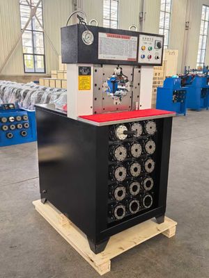 OEM-Service Schwarz Farbe 3 Zoll Knopfsteuerungssystem Große Reichweite Ac Hydraulische Schlauchcrimping Maschine Klimaanlage Schlauchcrimper