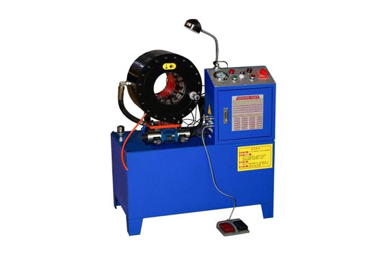 Ein guter Preis. Genaue Krempmaschine Blaue Farbe DX68 Schlauchkrempmaschine 10 Dies 2 Zoll Von 6 bis 51mm ±0.01mm 600T Krempkraft 245Kg Hydraulischer Schlauchdruck Online
