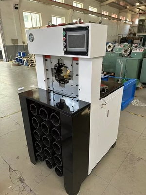Ein guter Preis. 3 Zoll Hydraulikschlauch-Crimpmaschine mit 15 Matrizen 6-76mm SPS-Steuerung Online