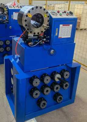 Ein guter Preis. 2 Inch Hydraulic Hose Crimping Machine with Fast Change Mould Tool and 10 Dies for Versatile Crimping Online
