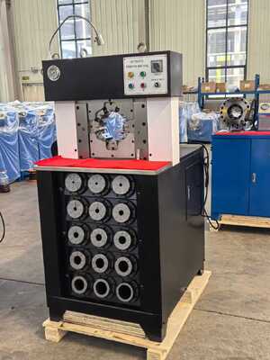 Ein guter Preis. Knopfgesteuerte Hydraulikschlauch-Crimpmaschine mit 6-76 mm Crimpbereich und 165 mm maximaler Öffnung Online