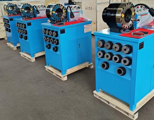 Ein guter Preis. 2 Zoll höheres Modell 600T Crimpkraft-Gummischlauch-Crimpmaschine mit 6–51 mm Reichweite und 10 austauschbaren Einsätzen für hydraulische Schlauch-Crimper Online