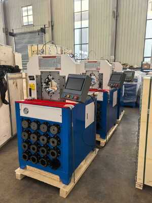 Ein guter Preis. 3-Zoll-Hydraulische Schlauchcrimping-Maschine mit PLC-Steuerungssystem 6-76mm Crimping-Bereich und 15 austauschbare Würfel Online