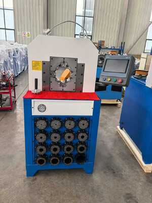 PLC Control System 5.5kw/7.5kw Hydraulic Hose Crimping Machine with 300 Pieces/H Efficiency and Fast Change Moulds