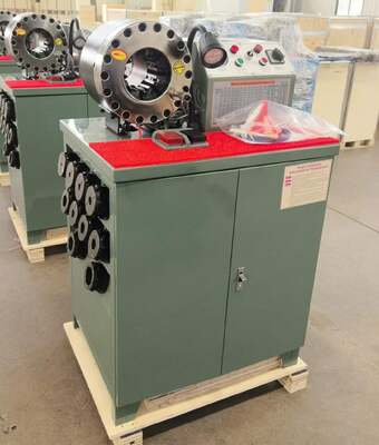 Ein guter Preis. 2 Zoll 600T Gummischlauch-Crimpmaschine, höheres Modell, grüne Farbe, 220 V/380 V Spannung mit 6–51 mm Reichweite und 10 austauschbaren Einsätzen Online