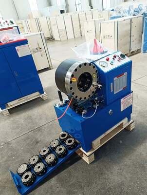 Ein guter Preis. 2 Zoll DX68 blaue elektrische Hydraulikschlauch-Crimper mit Schnellwechsel-Formwerkzeugen, 6–51 mm, 10 Matrizen, Genauigkeit und 200 Stück pro Stunde Effizienz Online