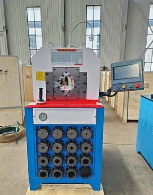 Ein guter Preis. 3-Zoll-Modell mit Superdicke, größere Crimpkraft, Hydraulikschlauch-Crimpmaschine, SPS-Steuerungssystem, 2800 kN Crimpkraft und 6–76 mm Crimpbereich, 15 Matrizen für hydraulische Anwendungen Online