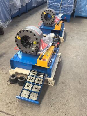 Ein guter Preis. FY-51CSD 2 Zoll blaue Farbe Hocheffiziente manuelle Schlauchcrimpmaschine mit 600 Tonnen Druckkraft, kein Strom erforderlich, ab 6–51 mm Crimpbereich und 10 austauschbare Einsätze für hydraulische Anwendungen Online