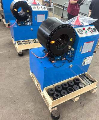 6" bis zu 150 mm hydraulische Schlauch-Crimpmaschine mit unterschiedlicher Spannung, 4–150 mm Crimpbereich, großer Öffnung und 20 austauschbaren Einsätzen