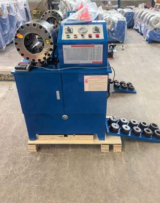 6–51 mm, 2 Zoll, blaue Farbe, 10 Matrizen, hydraulische Schlauch-Crimpmaschine mit Doppelfunktion und Schlauchschälmaschine, 2 Funktionen in einer Crimp-/Schälmaschine für industrielle Anwendungen
