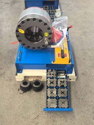 Ein guter Preis. Up To 51mm Blue Color High Efficiency 600 Ton Pressure Force Manual Hose Crimping Machine No Power Needed From 6-51mm Crimping Range 2 Inch And 10 Interchangeable Dies For Hydraulic Applications Online