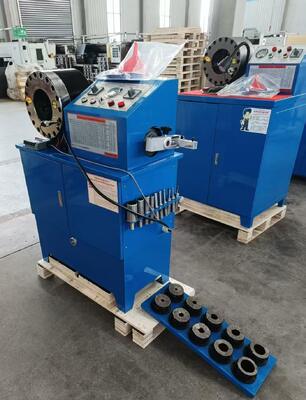 2′′ Blaue Farbe 10 Dies Hydraulische Schlauchcrimpmaschine mit doppelter Funktionalität und Schlauchverschiebemaschine 2 Funktionen in eine Maschine