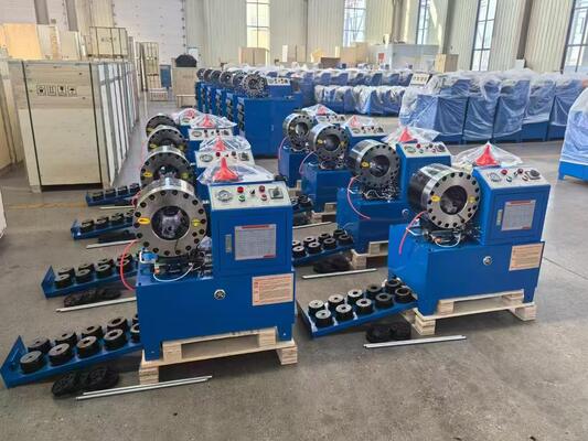 Ein guter Preis. 2 Zoll DX68 Modell Blaue Farbe Elektrische Hydraulikschlauch-Crimper ohne Schnellwechsel-Formwerkzeuge Crimpbereich von 6 mm bis 51 mm Unterschiedliche Spannung 10 Matrizengenauigkeit und 200 Stück pro Stunde Effizienz online