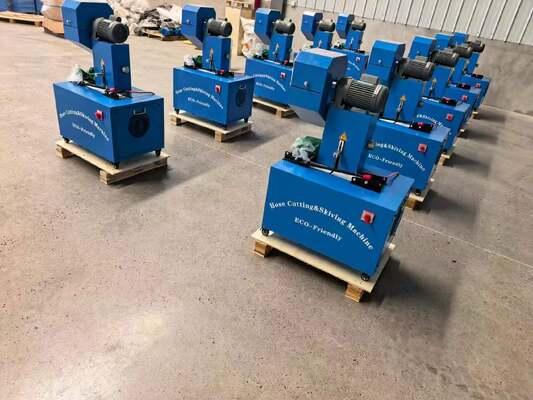 Ein guter Preis. 2 Zoll blaue elektrische Schlauchschneide- und Schälmaschine von 6 bis 51 mm mit Schutzvorrichtungen, 220 V/380 V Spannung und 10 austauschbaren Matrizen, zwei Funktionen in einer Maschine online