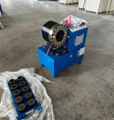 Ein guter Preis. 2 Zoll DX68 Modell Blaue Farbe Elektrische Hydraulische Schlauchcrimping Maschine Standard Crimping Bereich von 6 mm bis 51 mm Verschiedene Spannung 10 Dies Genauigkeit und 200 Stück pro Stunde Effizienz online
