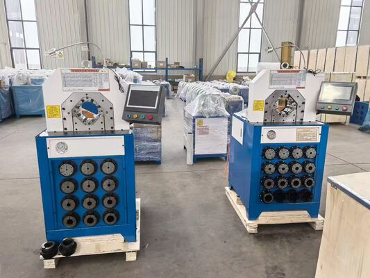 3 Inch Super Thickness Model Bigger Crimping Force Hydraulic Hose Crimping Machine PLC Control System 2800KN Crimper Force 380v Voltage And 6-76mm Crimping Range 15 Dies For Hydraulic Applications